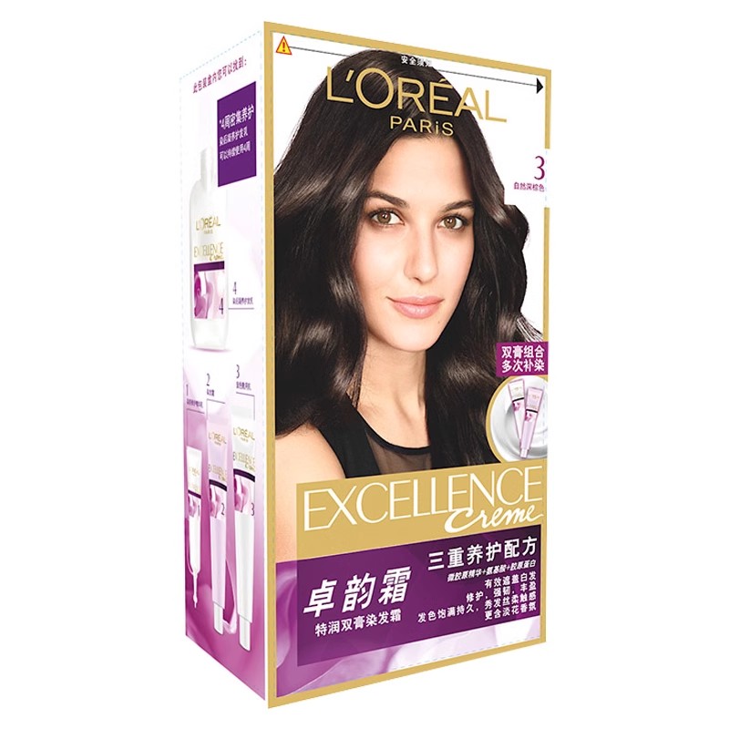欧莱雅卓韵霜染发膏遮白发