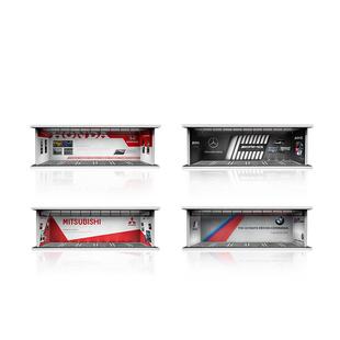 壹号站台|汇艺原创1:64汽车品牌涂装灯光版拼装场景模型