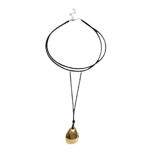 旅行任意门古力娜扎同款金色豆子项链时髦气质叠戴锁骨链百搭颈链