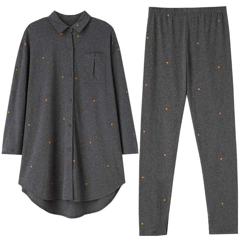 妮狄娅秋季女纯棉时尚外穿家居服