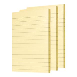 得力横线便利贴学生用便签纸标签贴纸备忘记事留言粘性强大号自粘贴小本子高颜值n次贴考研带横线初中生专用