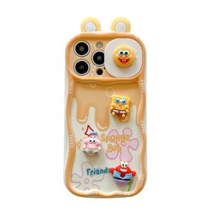 卡通立体维尼熊适用苹果17promax手机壳iPhone16pro波浪边推窗+粉黄手绳15全包防摔14耐脏13不沾指纹12保护套