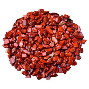 天然红碧玉水晶原石小碎石消磁石鱼缸花盆铺底造景小颗粒石头摆件
