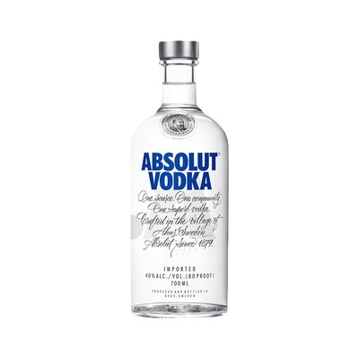 瑞典绝对伏特加原味700ml进口洋酒鸡尾酒调烈酒基酒absolut vodka