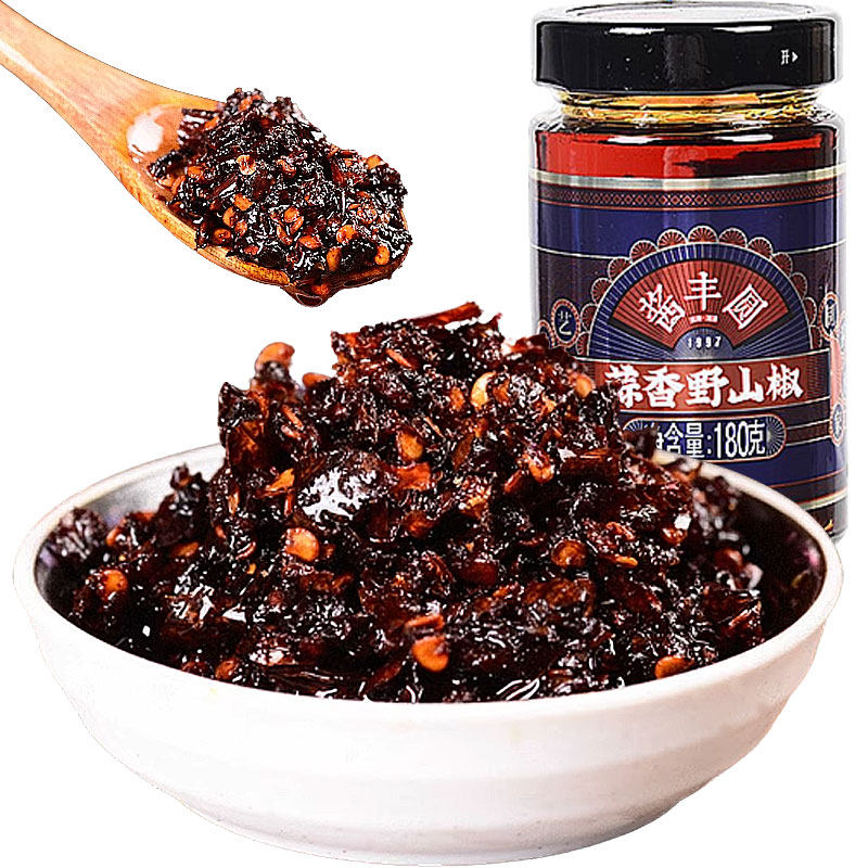 云南酱丰园辣椒酱野山椒油辣椒酱蒜蓉小米辣下饭酱下饭菜蒜香蘸料