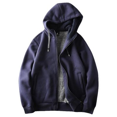 加绒加绒拉链外套开衫连帽卫衣