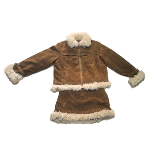 女童年服裙子套装冬装洋气时髦加棉半身短裙喜庆保暖拜年服两件套