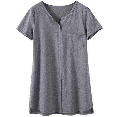 短袖宽松夏装中长款纯棉女装大码