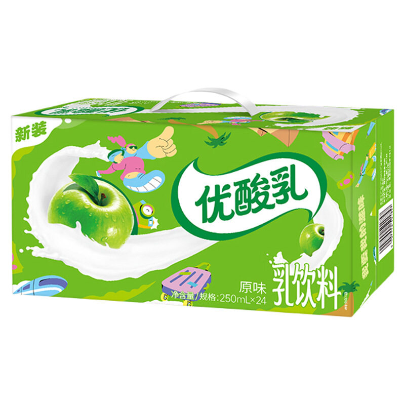 伊利优酸乳250ml原味草莓蓝莓学生早餐含乳饮料散装