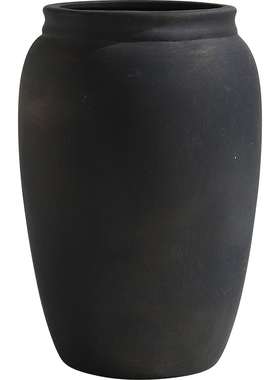 复古高级感陶瓷花瓶客厅电视柜餐桌摆件侘寂风禅意陶罐插花装饰品