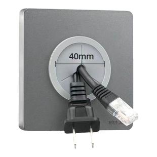 德力西86型出线孔空白插座面板 电视网线堵洞穿线装饰遮丑盖板