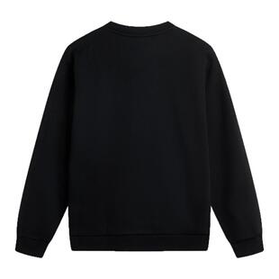 李宁加绒卫衣男款2026秋冬季新款黑色宽松潮流休闲青少年爸爸上衣