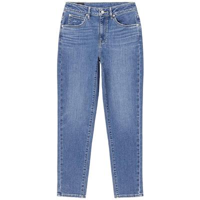 Lee磨毛中蓝色女保暖牛仔裤