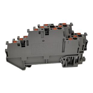 SUPU速普直插式TPD1.5-2-GY/PE四线双层导轨弹簧接线端子PTTB1.5