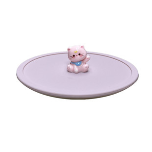 新品12cm10cm可爱卡通猫咪马克杯盖食品级硅胶陶瓷玻璃杯盖子单卖