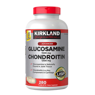 【自营】美国kirkland柯克兰氨糖软骨素氨基葡萄糖氨糖钙片280粒