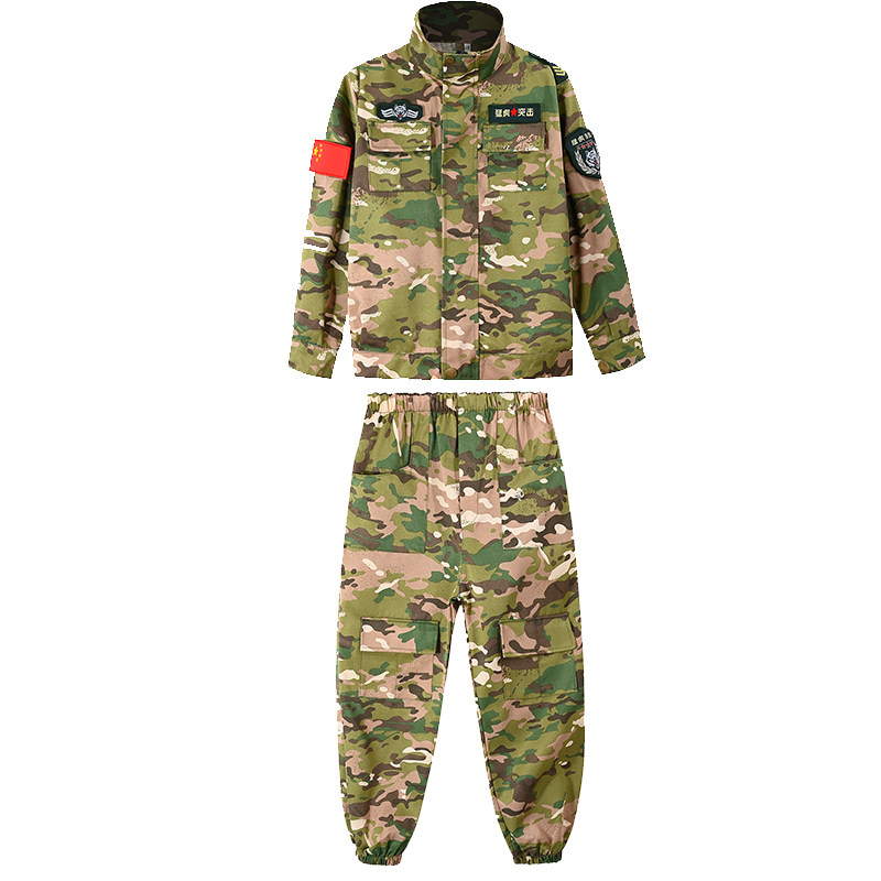 儿童迷彩服男女童军训作战套装