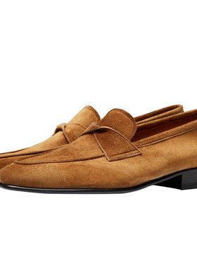truffaut反绒皮乐福鞋英伦休闲
