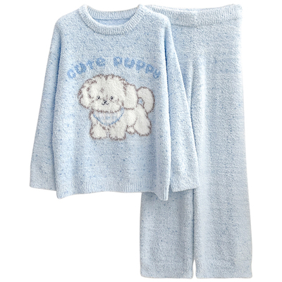 畹町薄绒保暖睡衣套装女