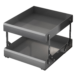 厨房拉篮双层柜内置物架超深柜抽屉式橱柜内改造水槽下浅柜收纳架