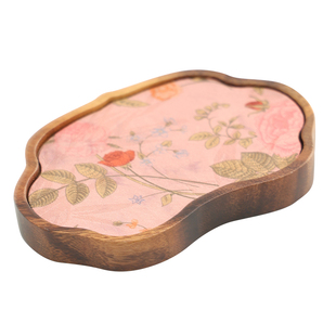 国风胡桃木杯垫茶托布艺隔热防烫壶承干泡台小型茶盘茶具托盘配件