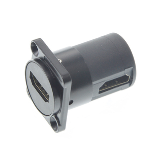 上下左右四向直角HDMI2.0高清4K双通D型插座模块86卡农面板安装