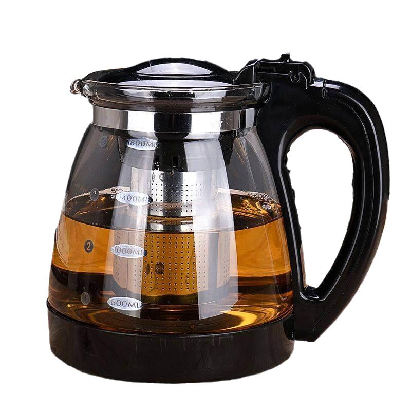 防爆茶壶大容量玻璃泡茶壶家用功夫茶具花茶壶套装冲茶器红茶大号