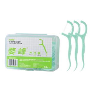 一次性牙线牙签剔牙口腔清新薄荷味双线牙线棒家庭装超细弓形盒装