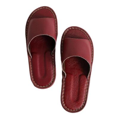 【牛筋底头层牛皮】凉拖鞋男女款夏季家用室内防滑软底真皮面家居