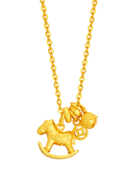 周大生银项链925银新中式马上有钱项链送女友老婆节日生日礼物