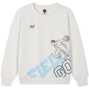 361°童装男童运动套头卫衣2026春季新款中大童篮球运动加绒上衣