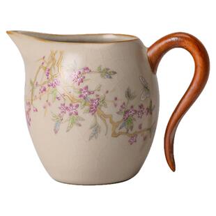 米黄汝窑公道杯陶瓷功夫茶具配件泡茶过滤分茶器家用单个高档防烫