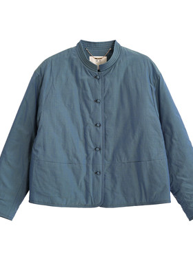 瓷片新中式短款棉服小个子女