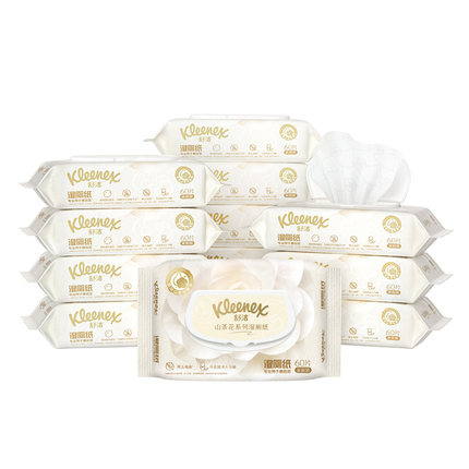 【交个朋友双旦礼遇季】舒洁山茶花湿厕纸60抽系列洁厕湿巾厕巾