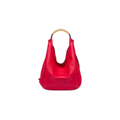 【惊喜特惠】Moschino/莫斯奇诺磁扣开合Handle Me中号Hobo流浪包