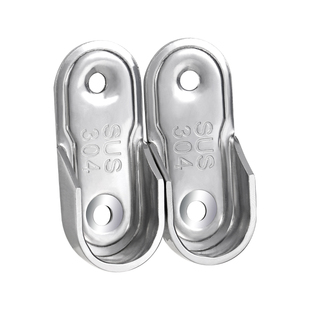 304不锈钢衣柜挂衣杆固定配件卡扣横杆固定器衣橱开口法兰座衣托