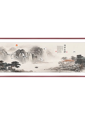 【寓意好的客厅挂画】山水聚财