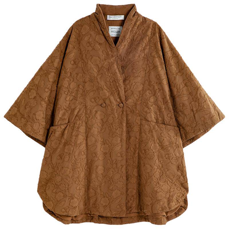 例外秋冬棉服新中式女提花外套