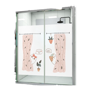 浴室隔断贴纸推拉门贴膜遮阳防走光厨房定制厕所窗户玻璃白膜窗花