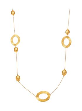 摩天轮锤纹拼接长项链女