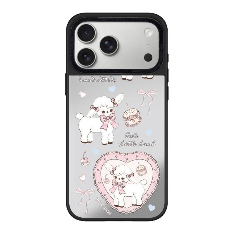 【韩国代购】森林早报春日咩咩适用苹果17/16promax手机壳iphone15/14pro/plus防摔外壳13/12磁吸Magsafe镜面