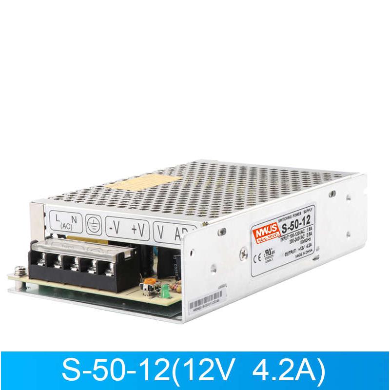 明伟开关电源型号S-50-24V2.1A 5V10A15V3.3A 12V4.2单路输出电压