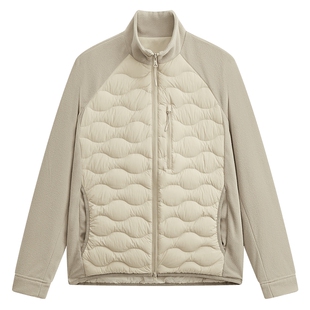 MODE COMMUTER | MC防泼水轻薄葫芦绗线拼接针织袖立领短款羽绒服