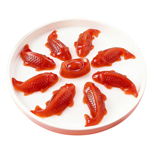 年货节锦鲤山楂鱼八方来财山楂糕元宝鱼形年夜饭摆盘过年货盒装