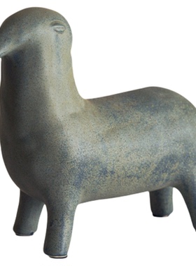 栗石复古抽象小马桌面摆件