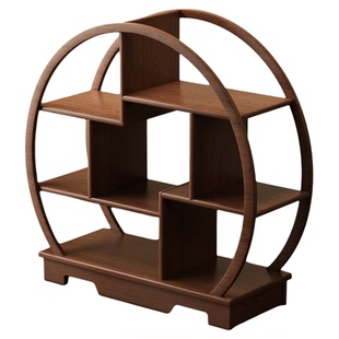 实木桌面博古架茶台置物架茶具收纳架中式茶杯架紫砂壶摆放展示架