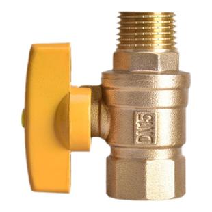 盾运全铜燃气三通阀门天然气带开关专用煤气管热水器家用球阀4分