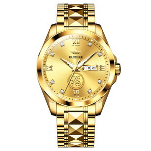 瑞士认证正品牌专卖店新款真金浮雕男表进口机芯机械表高档十大