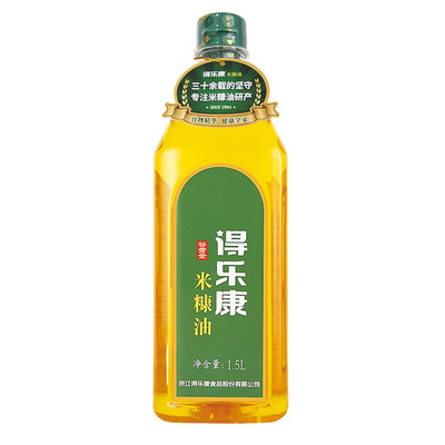 得乐康米糠油谷黄金1.5L*6瓶