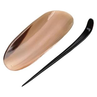 好茗天 纯手工高颜值牛角茶则茶荷 茶匙茶铲 茶拨茶具配件赏茶器